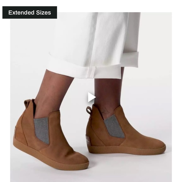 Sorel out and about Suede slip on Ankle Boots - Picture 9 of 12